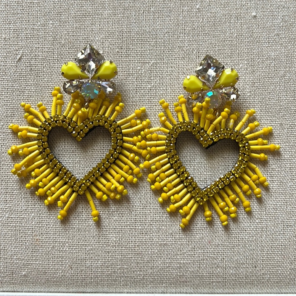 Heart Beaded Earrings